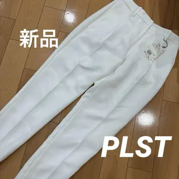 [새상품] 플라스테 하이 트위스트 폴리에스테르 턱 테이퍼드 팬츠