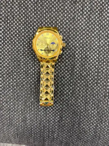 골드 오토매틱 시계 스터드 장식