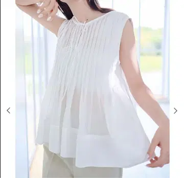 코코딜 턱 페플럼 시어 블라우스