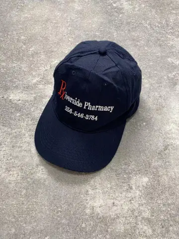 Riverside Pharmacy 기업 로고 자수 CAP navy