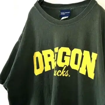 MV 스포츠 오리건 Ducks 티셔츠 L 그린 구제 의류