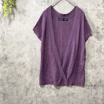 아즈노아즈 반팔 가디건 겉옷 썸머 울 버튼 돌먼 소매 M