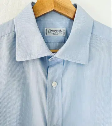 Charvet 라이트 블루 긴팔 셔츠