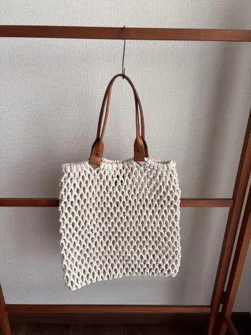 [ MAISON N.H PARIS ] 아이보리 코튼 백