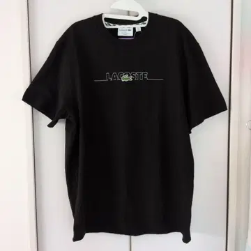 LACOSTE 라코스테 브랜드 네임 로고 스티치 반팔 티셔츠