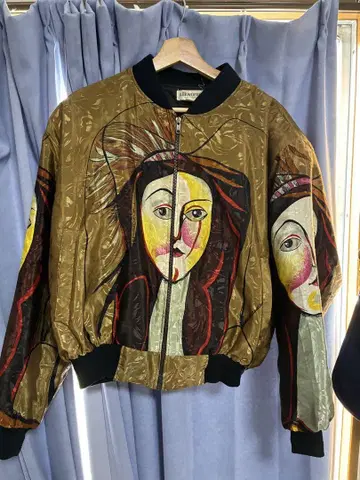 vintage 구제 의류 PICASO 블루종 새틴 자켓 S