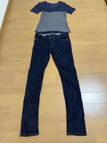 MR. OLIVE 스키니 데님 썸머 스웨터