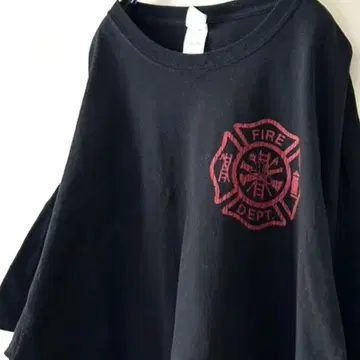 파이어 파이터 대디 미국 티셔츠 2XL 블랙 구제 의류
