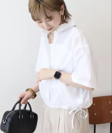 새상품 아메리칸 홀릭 큐프라 드로스트 헴 셔츠