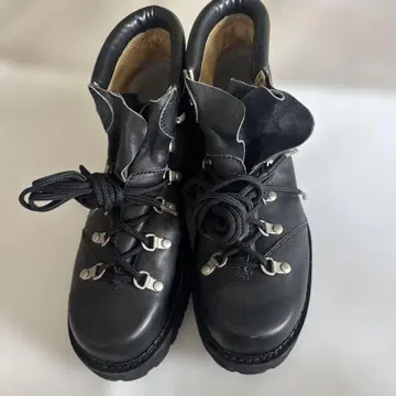 블랙 가죽 워크 부츠