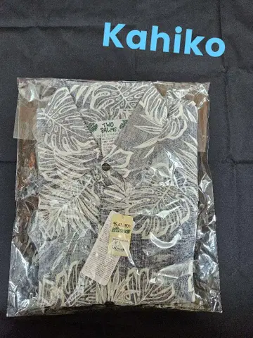 Kahiko TWO PALMS 알로하 셔츠 블루 L