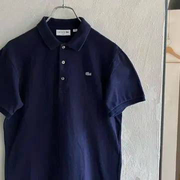 새상품급 LACOSTE 실버 라코스테 피케 셔츠 네이비 PH441E