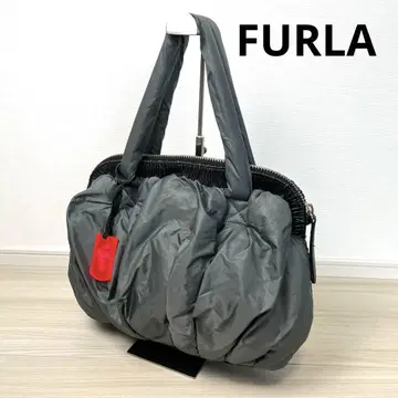 미사용품 FURLA 훌라 나일론 토트백 숄더백 그레이 참