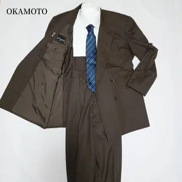 오더 okamoto 브라운 스트라이프 프리 2턱 수트 상하의