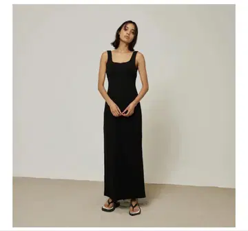 Fit 패드 RIB 스퀘어 드레스