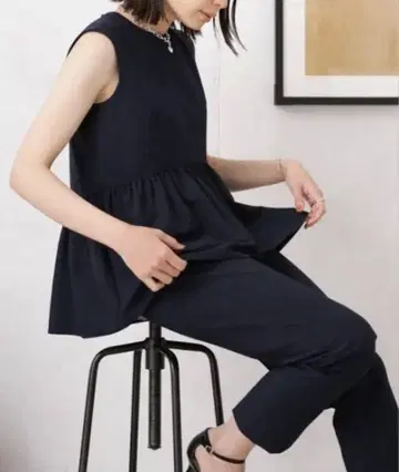 네이비 페플럼 셋업 M 포멀