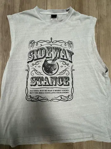 SIDEWAY STANCE 탱크탑 L 사이즈 그레이