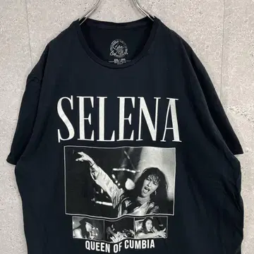 SELENA 셀레나 가수 뮤직 프린트 블랙 티셔츠 2XL