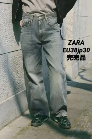 ZARA 자라 심 디테일 배기 데님 팬츠 EU38 JP30