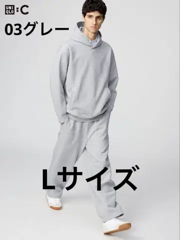 UNIQLO : C 맨투맨 와이드 팬츠 그레이