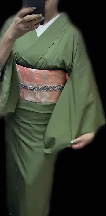 일품 황실 헌상 직물 순수 실크 부품 명주 이로무지 오비 세트