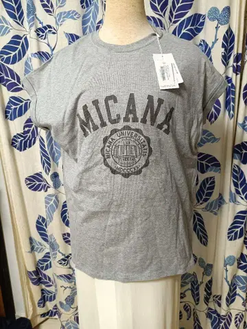 MICANA 반팔 티셔츠 그레이 정가 8800엔 택 포함 새상품