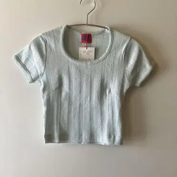 vintage 블루 크롭 상의 80s 90s