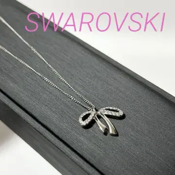 새상품급 SWAROVSKI 스와로브스키 큐빅 리본 목걸이