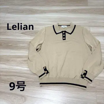 lelian 골드 버튼 이탈리아 울 (이탈리아 계열) 베이지 니트 스웨터