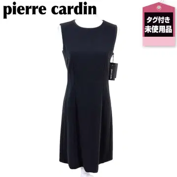 택 포함 미사용품 pierre cardin 슬리브리스 원피스 38 블랙