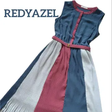 REDYAZEL 레이디아젤 바이컬러 플리츠 원피스 슬리브리스 S