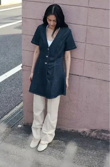 ZARA 데님 미니 원피스