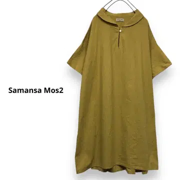 Samansa Mos2 스키퍼 튜닉 원피스 린넨 원피스