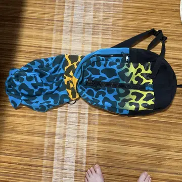 카모 패턴 지퍼 백팩