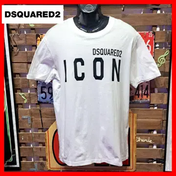 Dsquared2 Cool Fit ICON 프린트 티셔츠 L 화이트