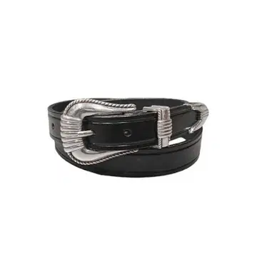 TORY LEATHER 블랙 웨스턴 벨트 브라이들 가죽 새상품 34