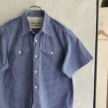 새상품급 HAVERSACK 에포레트 깅엄 체크 셔츠 하버색