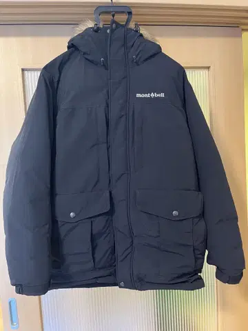 몽벨 로간 다운 후드티 S 블랙
