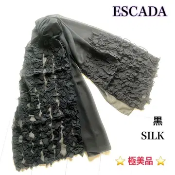 ESCADA 대형 숄 블랙 프릴 에스카다 컨디션 최상