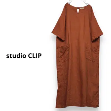studio CLIP 린넨 원피스 포켓 원피스 린넨 와이드 원피스
