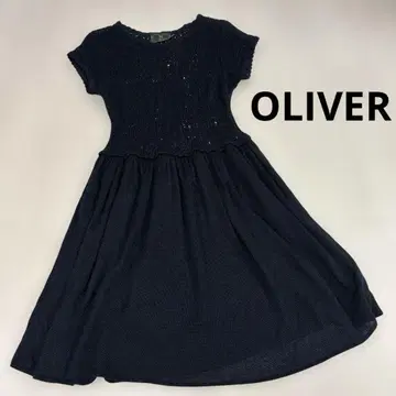 OLIVER 반팔 무릎 기장 원피스 크로쉐 이탈리아 구제 의류