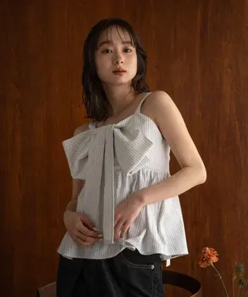 mideal 마이딜 리본 스트라이프 뷔스티에