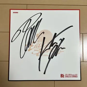 B'z Pleasure2013 ENDLESS SUMMER 사인 색지