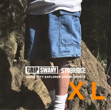 XL 스태브리지 그립 스완니 데님 쇼츠