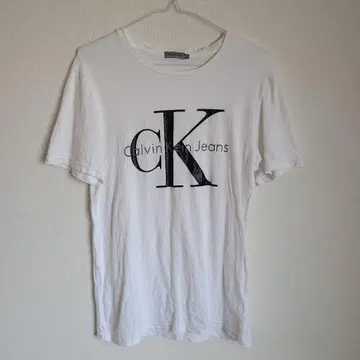 Calvin Klein Jeans 로고 티셔츠 화이트
