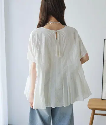 PUAL CE CIN 퓨어세신 인도 보일 블라우스 면 100%
