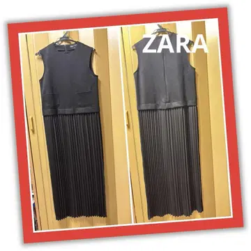 [ ZARA ] 원피스 롱/플리츠 블랙