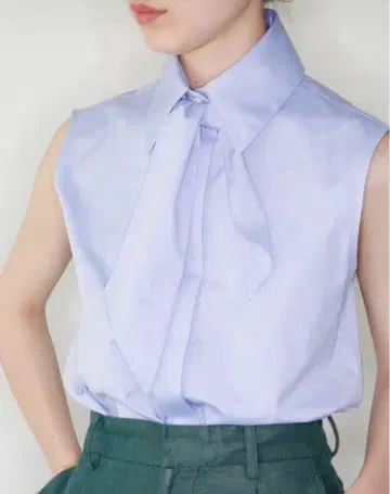 매디슨 블루 보타이 셔츠 블라우스 리본 색스 블루
