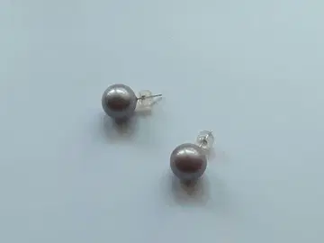 펄 그레이 담수 진주 귀걸이 약 11mm