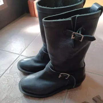 RNA 엔지니어 부츠 블랙 가죽 M 24cm